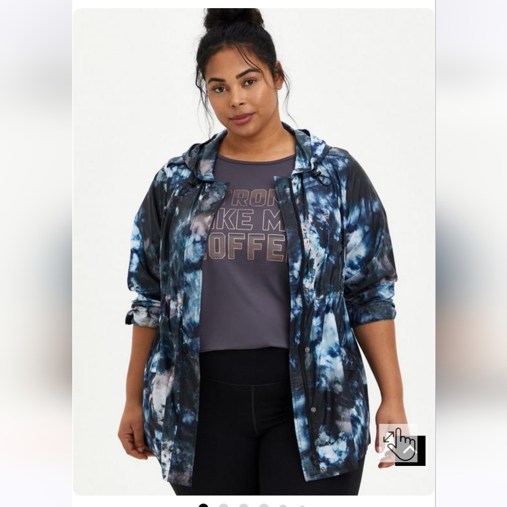 Torrid, Reflective Nylon Windbreaker Active Jacket, size 1